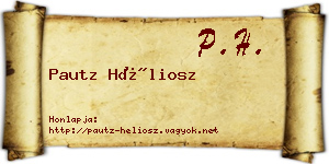 Pautz Héliosz névjegykártya